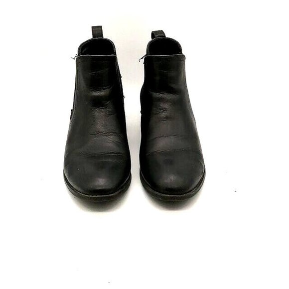 Steve Madden Womens‎ Ankle Boot Dicey Black Leather Pull On Elastic Gussets 8.5 - Picture 4 of 11